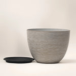 Load image into Gallery viewer, Textured White - Planter Side Table Decor | Standalone Decorative Piece | Garden Decor