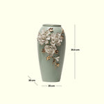 Load image into Gallery viewer, Floral Ceramic Vase(Mint) - Flower Vase | Ceramic Vase | Home Decor
