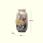 Load image into Gallery viewer, Floral Motif Flower Vase | Ceramic Vase | Home Decor | Pearl Vase