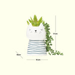 Load image into Gallery viewer, Cat Plant Vase (Stripes) - Home Decor | Artificial Garden | Ceramic Vase | Cat Vase