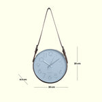 Load image into Gallery viewer, Modern Minimalist Wall Clock with Leather Strap - Wall Clock| Minimalist Clock | Hanging wall Clock | Decorative Clock | Home Decor | Wall Decor | Minimalist Decor