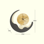 Load image into Gallery viewer, Modern Moon Shaped - Wall Clock | Hanging Clock | Decorative Clock | Home Decor | Wall Decor