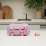 Load image into Gallery viewer, School Bus Water Bottle(Pink) water bottle | Water bottle for kids | Cute water bottles for kids