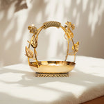 Load image into Gallery viewer, Golden Basket Pooja Bowl | Spiritual Decor | Pooja Decor