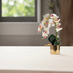 Load image into Gallery viewer, Golden Bloom(White) - Flowers For Decor | White Flowers Decor | Shelves Decor