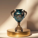 Load image into Gallery viewer, Sapphire Bloom Vase Decorative Vase | Polyresin Vase|Floral Vase|Home Decor|Tabletop Decor|Decorative Accents|Home Decor Accents|Statement Piece | Hand painted Vase