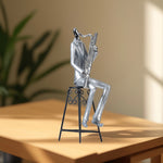 Load image into Gallery viewer, The Silver Bassist Home Decor | Polyresin Decor | Music Decor