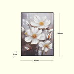Load image into Gallery viewer, Pure Elegance – White Floral Wall Canvas Art Decor| Wall Hanging| Flower Art | Floral Art| Home Decor| Wall Decor