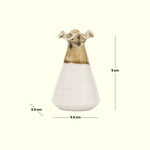 Load image into Gallery viewer, Brown and Cream Ceramic Vase with Textured Top - Ceramic flower vase | decorative vases | small vases for flowers | Ceramic near me | flower vase online | vase for living room | decorative vases for living room | Ceramic home decor items