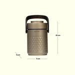 Load image into Gallery viewer, Gold Thermal Tiffin Carrier Kitchen Ware | Thermos | Thermal Jar | Home Decor
