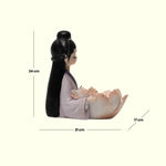 Load image into Gallery viewer, Lavender Lotus Meditative Figurine - Yoga Posture Statue | Home Decor | Yoga Woman Statues | Yoga Sculpture Online In India | Modern yoga figurine