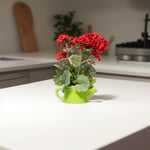 Load image into Gallery viewer, Geranium Teapots(Green) - Flowers For Decor | Green Flowers Decor | Shelves Decor