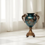 Load image into Gallery viewer, Sapphire Bloom Vase Decorative Vase | Polyresin Vase|Floral Vase|Home Decor|Tabletop Decor|Decorative Accents|Home Decor Accents|Statement Piece | Hand painted Vase