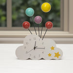 Load image into Gallery viewer, Whimsical Cloud and Balloon - Wall Clock | Hanging Clock | Decorative Clock | Home Decor | Wall Decor | Decor