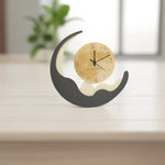 Load image into Gallery viewer, Modern Moon Shaped - Wall Clock | Hanging Clock | Decorative Clock | Home Decor | Wall Decor