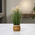 Load image into Gallery viewer, Artificial Pom Pom Grass - Arrangement in Decorative Pot Wall Art | Home Decor | Vase Decor | Vintage Decor