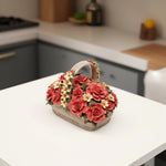 Load image into Gallery viewer, Rose Basket(Red) - Console Table Decor | Home Decor | Decor for Living Room | Bedroom Decor