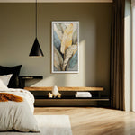 Load image into Gallery viewer, Golden Leaves Harmony – Hand-Painted Art Decor| Wall Hanging | Flower Art | Floral Art | Home Decor| Wall Decor