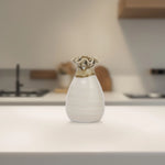 Load image into Gallery viewer, Classic Ceramic Vase - Cream and Brown Ceramic flower vase | Decorative vases | small vases for flowers | vase for living room | Decorative Vases for living room | Ceramic home decor items | Ceramic Vases Online India