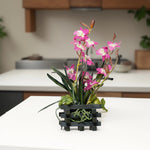 Load image into Gallery viewer, Pink Orchids - Flowers For Decor | Pink Flowers Decor | Shelves Decor