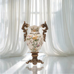 Load image into Gallery viewer, Golden Blossom Vase Decorative Vase|Polyresin Vase|Floral Vase|Home Decor|Tabletop Decor|Decorative Accents|Home Decor Accents|Statement Piece