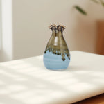 Load image into Gallery viewer, Brown and Blue Ombre Ceramic Vase - Ceramic flower vase | decorative vases | small vases for flowers | Ceramic near me | flower vase online | vase for living room | decorative vases for living room | Ceramic home decor items