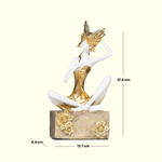 Load image into Gallery viewer, Golden Grace - White Statue | Home Decor | Luxury Home Decor