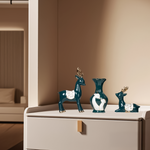 Load image into Gallery viewer, Tranquil Deer & Bloom (Set Of 3) - Home Decor | Showpiece | Office Decor | Showpiece For Living Room