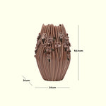 Load image into Gallery viewer, Floral Embossed Vase(Brown) Flower Vase | Ceramic Vase | Home Decor | Brown Vase