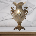 Load image into Gallery viewer, Golden Flourish Vase Decorative Vase | Polyresin Vase|Floral Vase|Home Decor|Tabletop Decor|Decorative Accents|Home Decor Accents|Statement Piece | Hand painted Vase