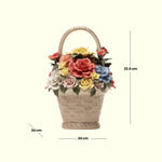 Load image into Gallery viewer, Rose Basket (Multicolour) - Console Table Decor|Home Decor |Decor for Living Room|Center Table Decor