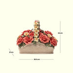Load image into Gallery viewer, Rose Basket(Red) - Console Table Decor | Home Decor | Decor for Living Room | Bedroom Decor