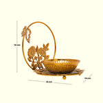 Load image into Gallery viewer, Gold-Tone Floral Pooja Bowl - Pooja Bowl | Spiritual Decor