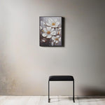 Load image into Gallery viewer, Pure Elegance – White Floral Wall Canvas Art Decor| Wall Hanging| Flower Art | Floral Art| Home Decor| Wall Decor