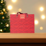 Load image into Gallery viewer, Rich Red Pattern Gift Box Gift Bag|Floral Gift Bag|Gift Packaging|Birthday Gifts|Anniversary Gifts|Gift Ideas|Luxury Gift Bag