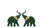 Load image into Gallery viewer, Gold & Emerald Elephant Emerald Elephant Statue | Table Top Decor | Living Room Decor
