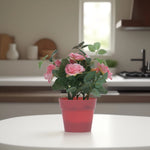 Load image into Gallery viewer, Mini Garden Set - Home Decor | Artificial Garden | Peach Artificial Roses | Artificial Roses | Peach Roses