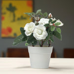 Load image into Gallery viewer, Mini Garden Set - Home Decor | Artificial Garden | White Artificial Roses | Artificial Roses | White Roses