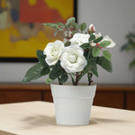 Load image into Gallery viewer, Mini Garden Set - Home Decor | Artificial Garden | White Artificial Roses | Artificial Roses | White Roses
