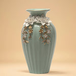 Load image into Gallery viewer, Embellished Vase(Mint) - Ceramic Vases | Home Decor| Living Room Decor | Center Table Decor