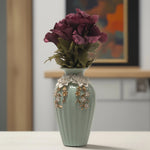 Load image into Gallery viewer, Embellished Vase(Mint) - Ceramic Vases | Home Decor| Living Room Decor | Center Table Decor