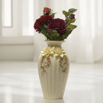 Load image into Gallery viewer, Embellished Vase(White) - Ceramic Vases|Home Decor|Living Room Decor|Center Table Decor