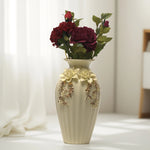 Load image into Gallery viewer, Embellished Vase(White) - Ceramic Vases|Home Decor|Living Room Decor|Center Table Decor