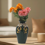 Load image into Gallery viewer, Embellished Vase(Green) - Ceramic Vases | Home Decor | Living Room Decor | Center Table Decor