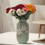 Load image into Gallery viewer, Mint Green Floral Vase Flower Vase | Ceramic Vase | Home Decor | Floral Vase
