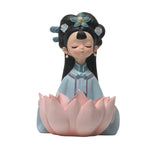 Load image into Gallery viewer, Pink Lotus Meditative Figurine - Yoga Posture Statue | Home Decor | Yoga Woman Statues | Yoga Sculpture Online In India | Modern yoga figurine