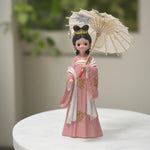 Load image into Gallery viewer, Parasol Doll Figurine - Japanese Girl Figurine | Girl Figurines Storage Tray Resin | Chinese Palace Girl Figurine