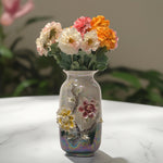 Load image into Gallery viewer, Floral Motif Flower Vase | Ceramic Vase | Home Decor | Pearl Vase