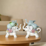 Load image into Gallery viewer, Prosperity Pals Home Decor | Elephant Decor | Showpieces | Porcelain Showpieces