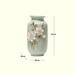 Load image into Gallery viewer, Mint Green Floral Vase Flower Vase | Ceramic Vase | Home Decor | Floral Vase
